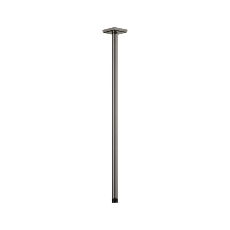 Shower Arm Universal Showering with Square Flange Brilliance Black Onyx 24 Inch 1/2 IN NPT Brass Ceiling Mount - Frankwebs