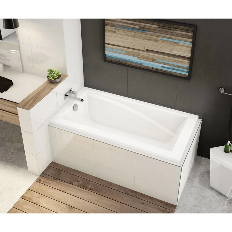 Tub Modulr 60 x 32 Inch Corner Left with Armrest Left Hand White Acrylic - Frankwebs