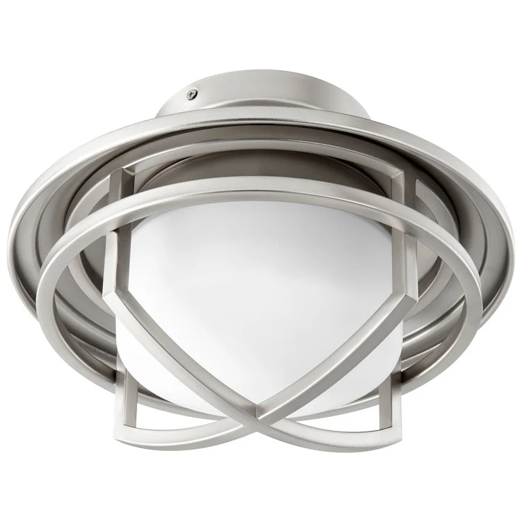 Fleet Single-Light LED Ceiling Fan Cage Light Kit - Satin Nickel - Frankwebs