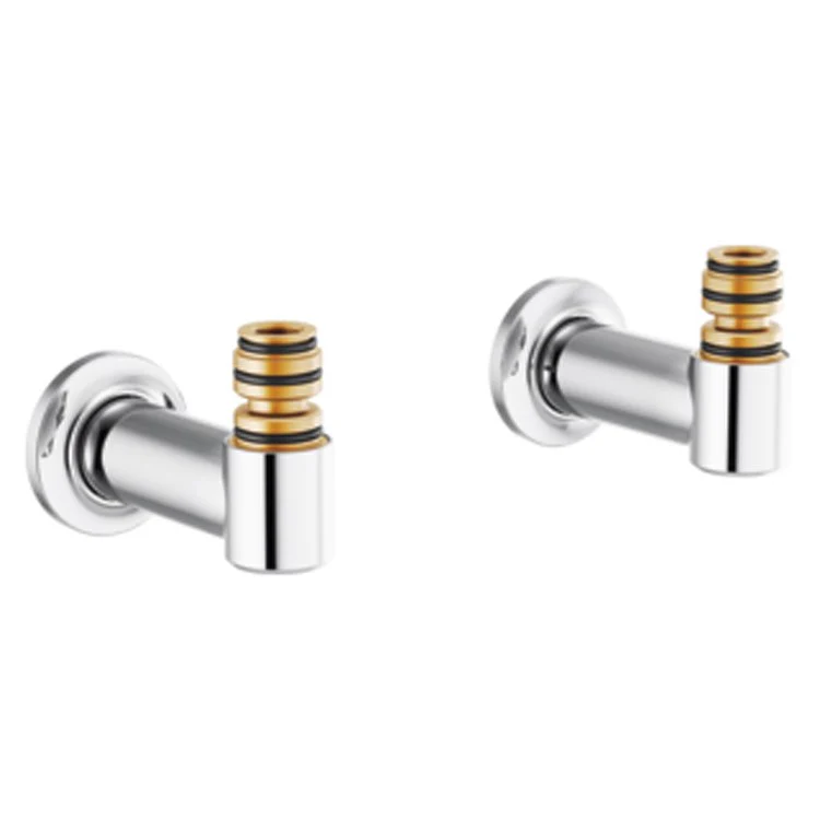 Tub Filler Union Kintsu Wall Mount Brilliance Polished Nickel Brass for T70310-XXLHP Body Assembly and T7030X-XX Trim Kit 4-3/4 Inch - Frankwebs