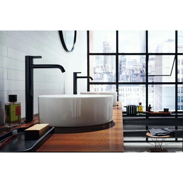 Lavatory Faucet One 230 1 Lever ADA WaterSense Matte Black 1.2 Gallons per Minute Less Drain 1 Hole AirPower/Comfort Zone/EcoRight - Frankwebs