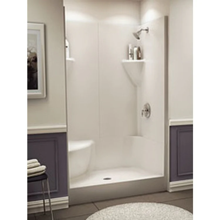 Shower Module KDS 3448 47-7/8 x 33-5/8 x 80-1/8 Inch AcrylX Biscuit 4 Pieces Left Hand Seat - Frankwebs