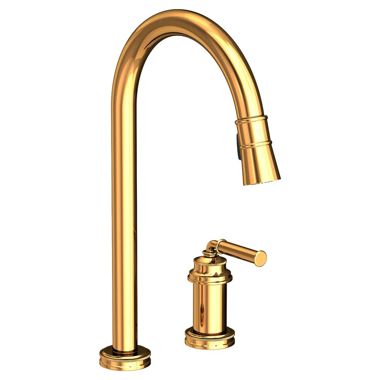 Kitchen Faucet Taft 1 Lever ADA Antique Brass Pull Down Spout Height 10-1/5 Inch 1.8 Gallons per Minute - Frankwebs