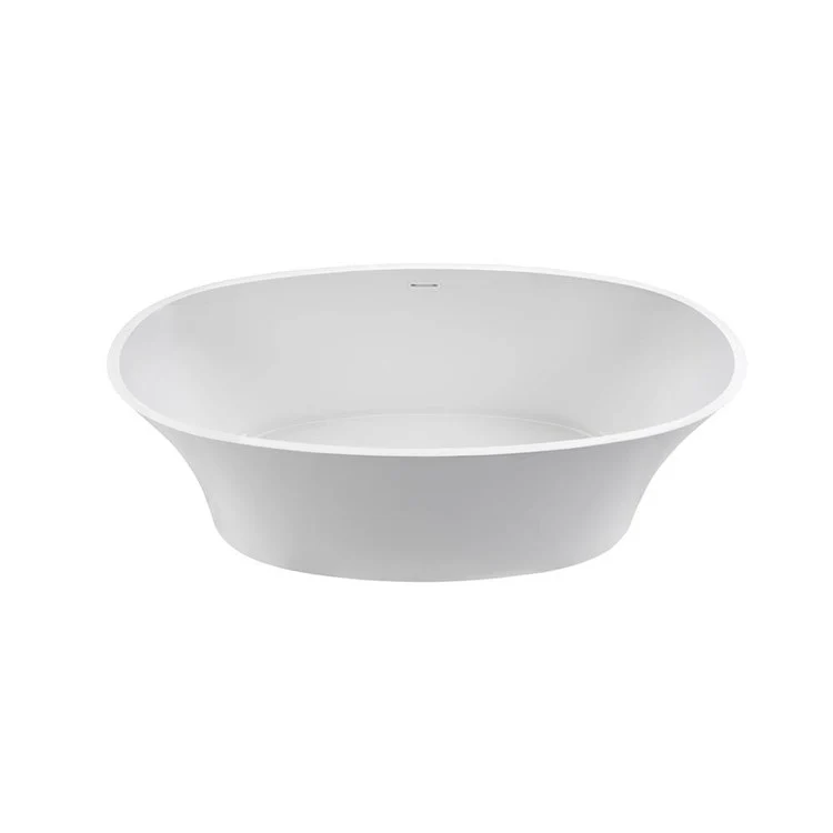 Air Tub Adeline 64 x 31 Inch Freestanding Center Drain Gloss White Oval - Frankwebs