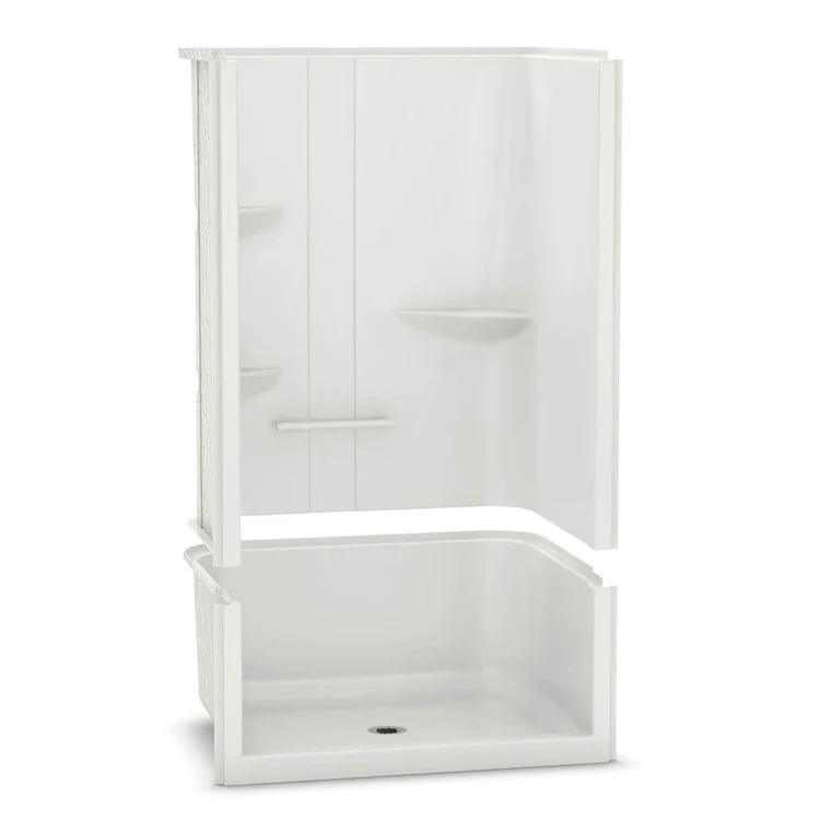 Shower Module Allia 48 x 34-1/2 x 79 Inch Acrylic White 2 Pieces Left Seat - Frankwebs
