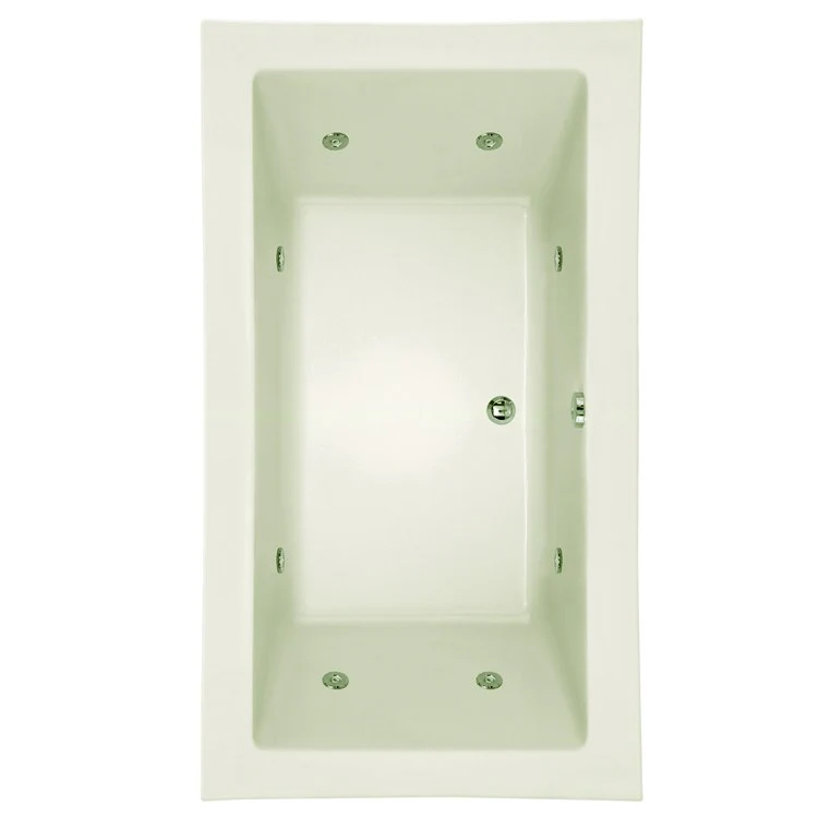 Combination Tub Designer Collection Kayla 74 x 42 x 22 Inch Center Drain Biscuit Rectangle - Frankwebs