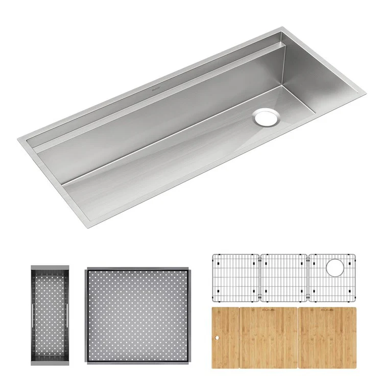 Sink Kit Circuit Chef 45-1/2 x 20-1/2 Inch 1 Bowl Stainless Steel/Brown Undermount - Frankwebs