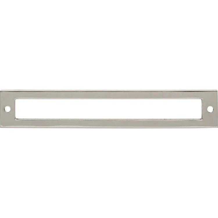 Pull Backplate Lynwood Hollin Rectangle Polished Nickel 6-5/16 Inch 2 Hole Zinc Alloy - Frankwebs