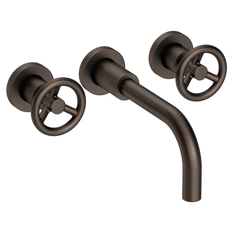 Slater Two Handle Wall-Mount Bathroom Faucet - Polished Gold PVD - Frankwebs