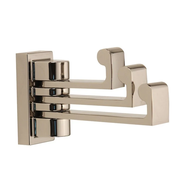 Robe Hook Luna Swivel Polished Nickel 2 Inch 3-3/8 Inch Wall Mount Brass - Frankwebs