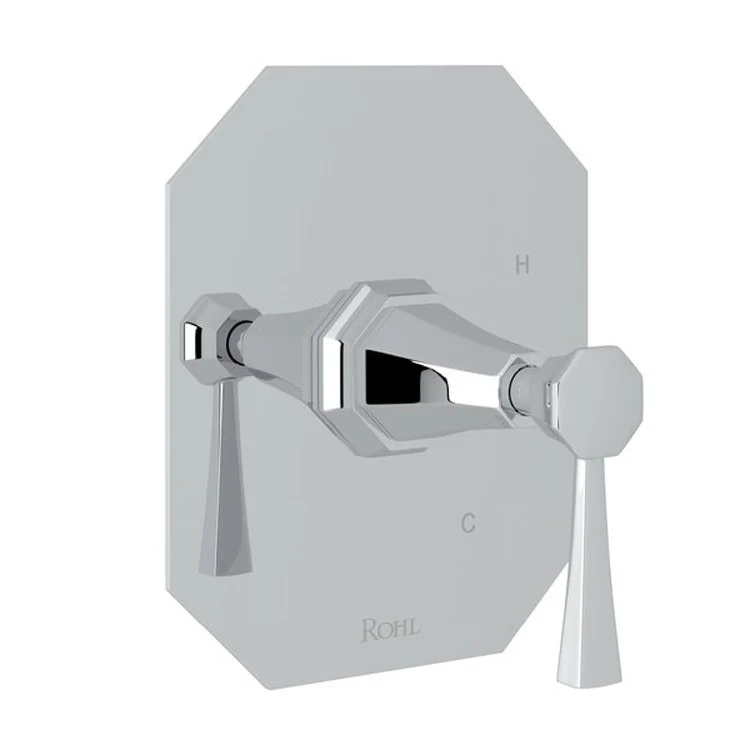 Pressure Balance Valve Trim Deco 1/2 Inch without Diverter 1 Lever Polished Chrome - Frankwebs
