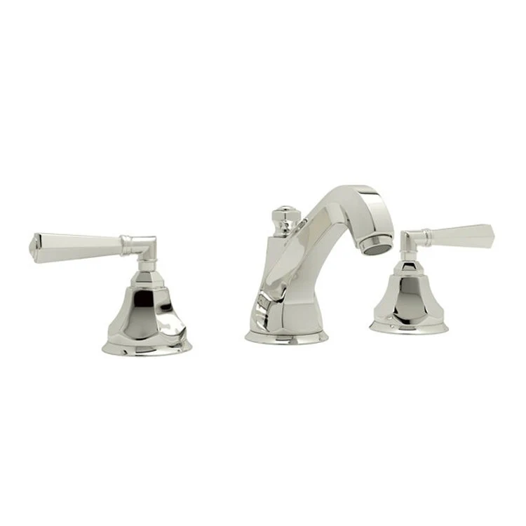 Lavatory Faucet Palladian Widespread 2 Metal Lever Satin Nickel 1.2 Gallons per Minute - Frankwebs