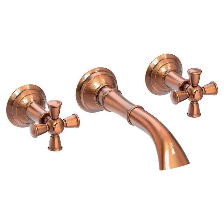 Aylesbury Two Handle Wall-Mount Bathroom Faucet - Antique Copper - Frankwebs