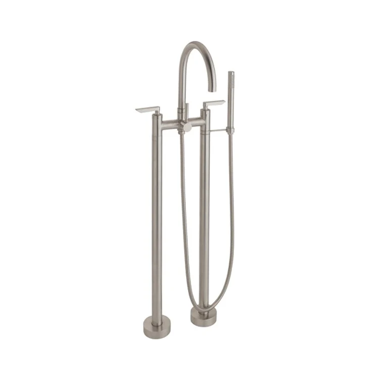 Tub Filler Asilomar Contemporary Floor Mount with Handshower 7 Inch Spread 3 Series 45 Lever ADA Bella Terra Bronze 2 Hole - Frankwebs