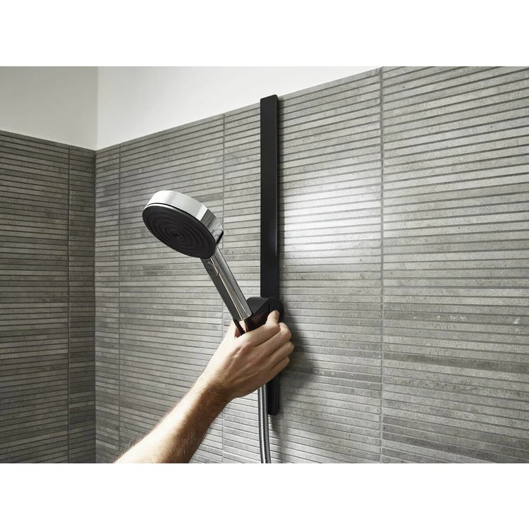 Handshower Holder WallStoris Push Slider Matte Black Plastic - Frankwebs