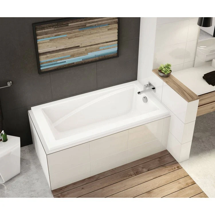 Tub Modulr 60 x 32 Inch Corner with Armrest Left Hand White Acrylic - Frankwebs