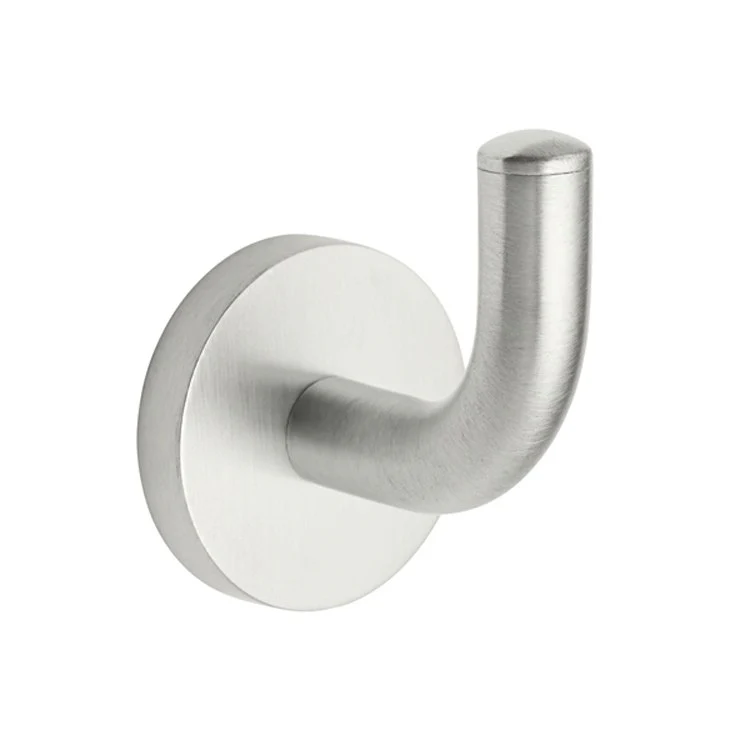 Robe Hook Tamalpais Single Satin Nickel 2-5/8 Inch Height 2-9/16 Inch Extension from Wall Concealed Brass - Frankwebs