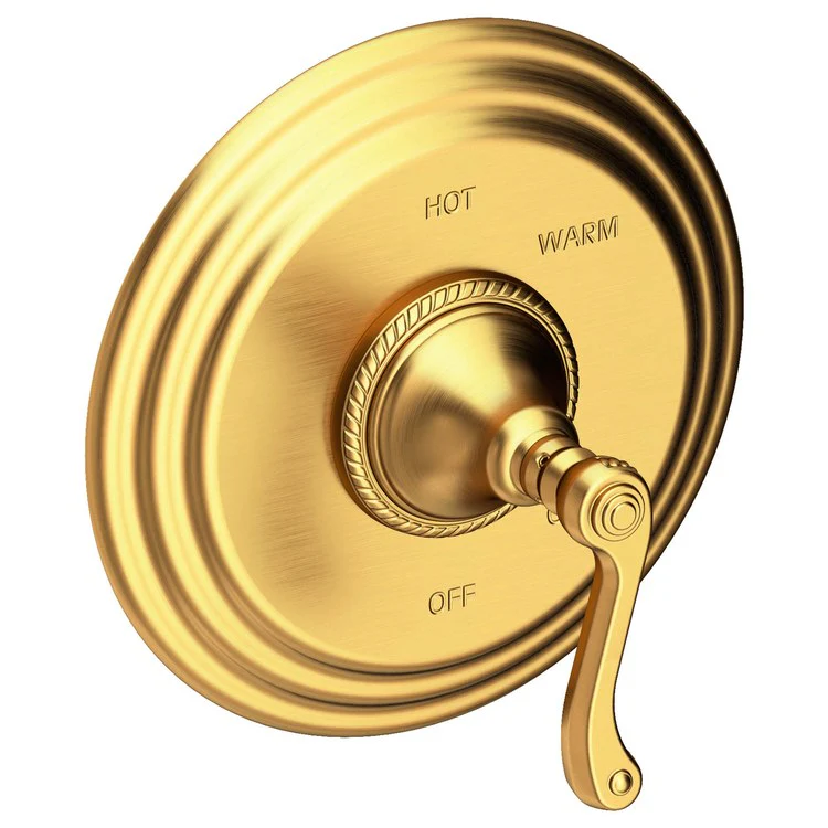 Pressure Balance Valve Trim Amisa Round 1 Lever Antique Brass ADA Depth 4-1/7 Inch - Frankwebs