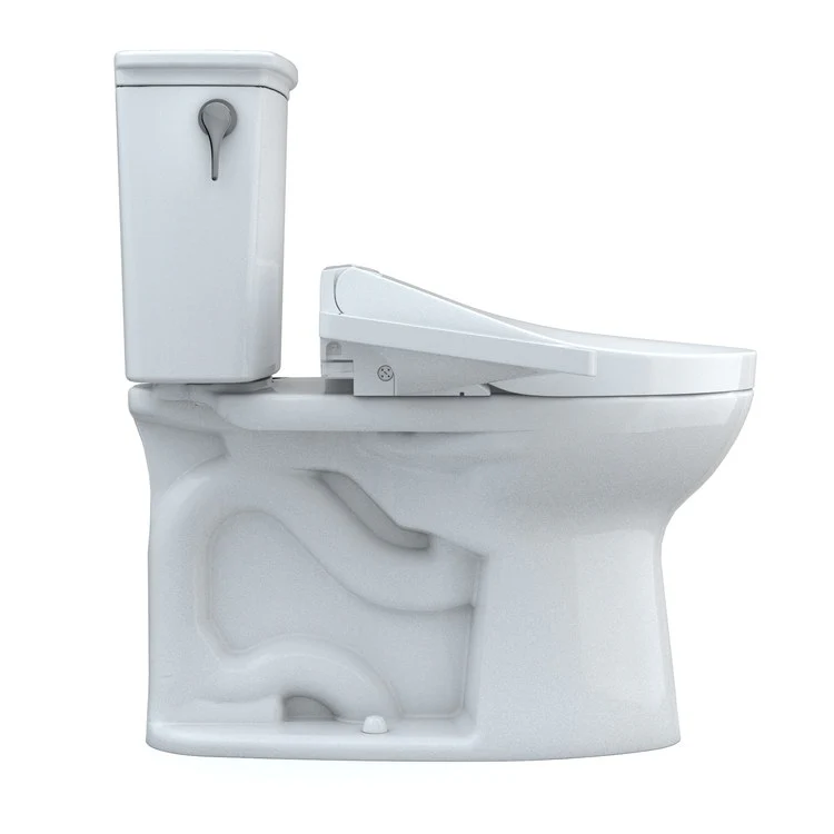 Toilet Drake 2 Pieces Cotton Elongated 29-1/2 Inch 1.28 Gallons per Flush Left Hand Chrome Washlet+ C2 - Frankwebs