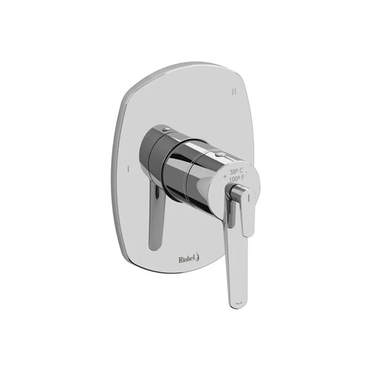 Thermostatic and Pressure Balance Valve Trim Venty 1/2 Inch Rectangular 3-Way 5 Function 1 Lever Chrome ADA - Frankwebs