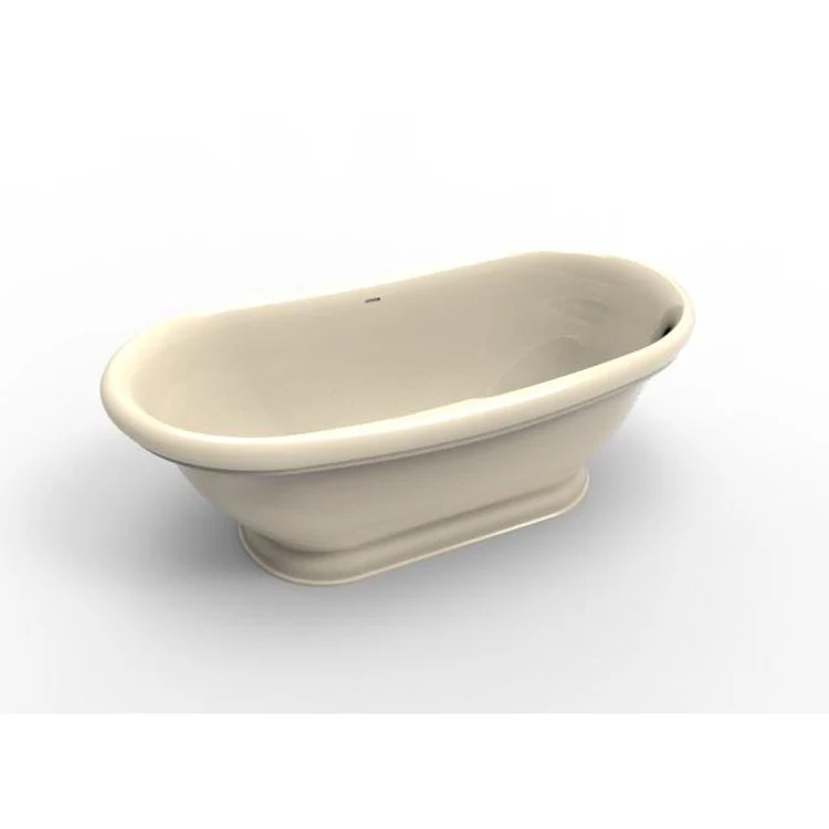 Soaking Tub Metro Collection Georgetown 70 x 35 Inch Freestanding Tub Only Center Almond Hydroluxe SS - Frankwebs