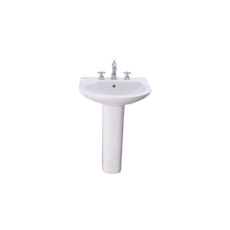 Pedestal Top Anabel 555 21-7/8 Inch White 8 Inch Spread Vitreous China - Frankwebs