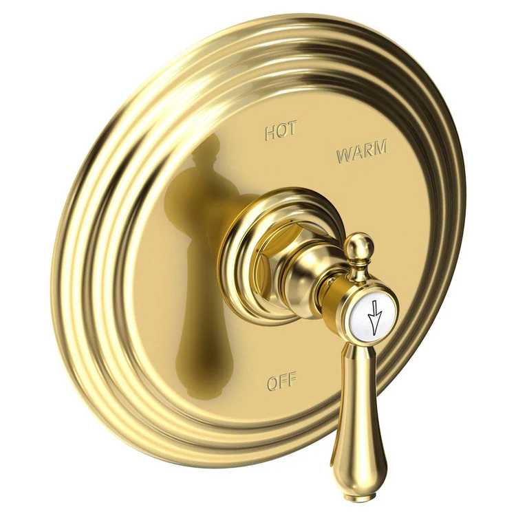 Pressure Balance Valve Trim Chesterfield Round 1 Lever Antique Brass ADA Depth 3-2/3 Inch - Frankwebs