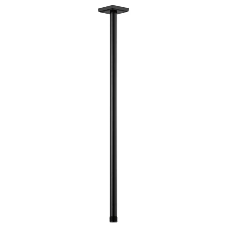 Shower Arm Universal Showering with Square Flange Brilliance Black Onyx 24 Inch 1/2 IN NPT Brass Ceiling Mount - Frankwebs