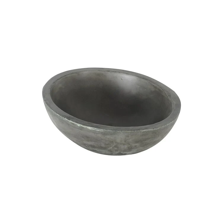 Vessel Cordell Large Round 15-3/4 Inch Copper Green Concrete - Frankwebs