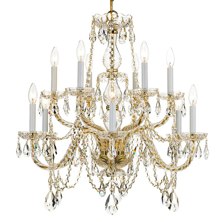Traditional Crystal Twelve-Light Chandelier - Frankwebs