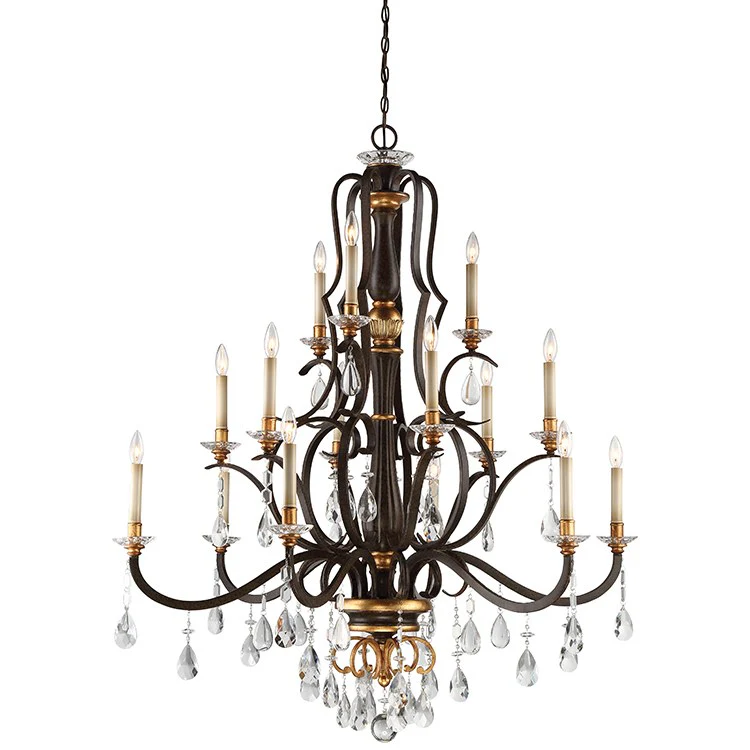 Chateau Nobles Fifteen-Light Three-Tier Chandelier - Frankwebs