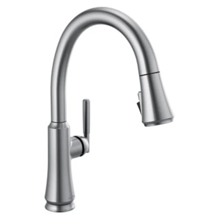 Kitchen Faucet Coranto 1 Lever ADA Arctic Stainless High Arc Gooseneck Pull Down Swivel 360 Degree 1.8 Gallons per Minute - Frankwebs