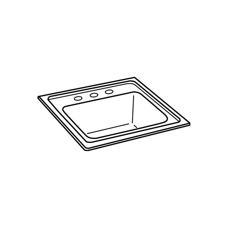 Hospitality Sink 15 x 15 Inch Single Bowl 2 Hole Drain Size 3-1/2 Inch Bowl Dimension 12 x 9-1/4 x 7 Inch - Frankwebs