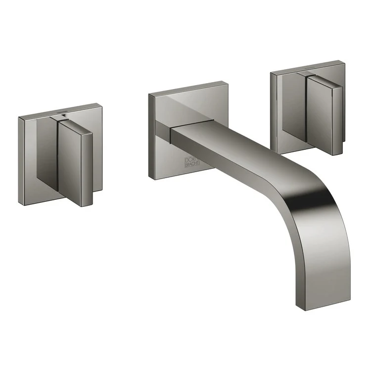 Lavatory Faucet MEM Wall Mount Mixer 2 Lever ADA WaterSense Dark Chrome 1.2 Gallons per Minute Less Drain 3 Hole - Frankwebs