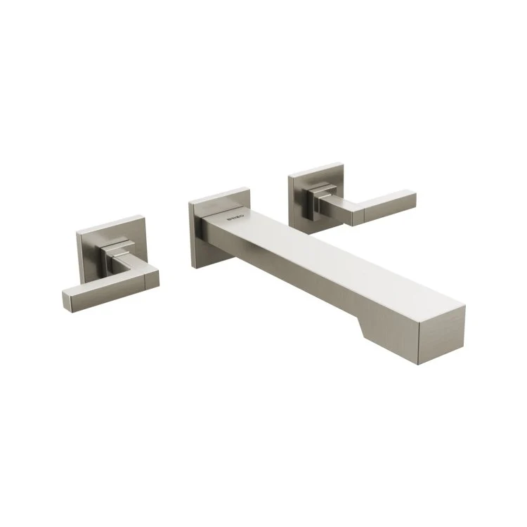 Tub Filler Frank Lloyd Wright Wall Mount 8 Inch Spread 2 Less Handle ADA Brilliance Polished Nickel - Frankwebs