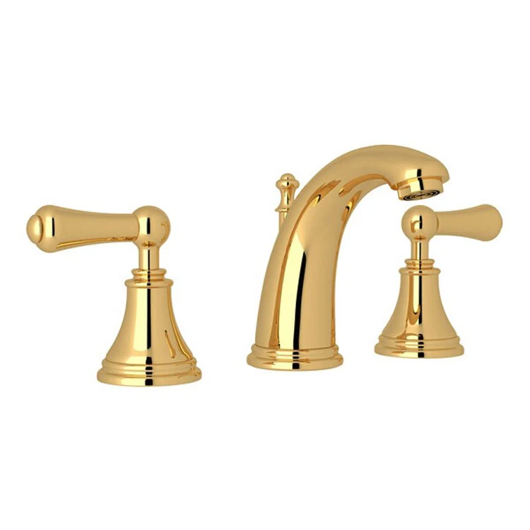 Lavatory Faucet Georgian Era 6-15 Inch Spread 2 Lever English Bronze 1.2 Gallons per Minute High Neck Spout - Frankwebs