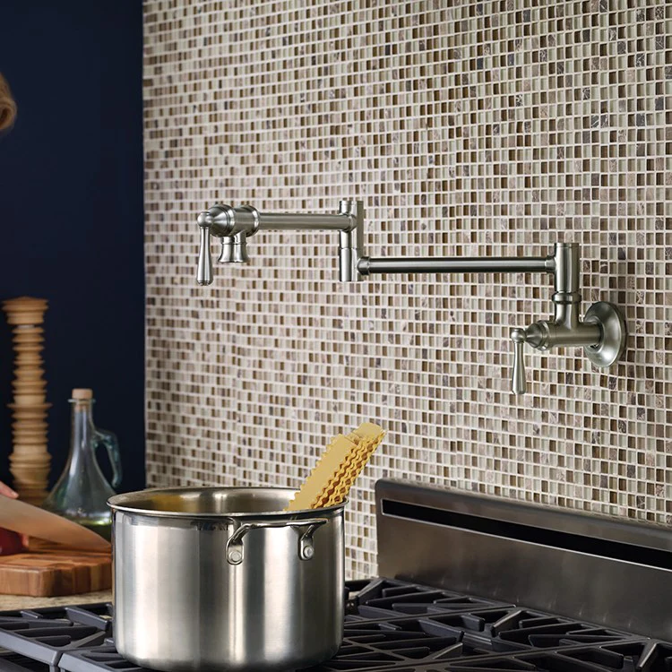 Traditional Two Handle Wall-Mount Pot Filler Faucet - Frankwebs