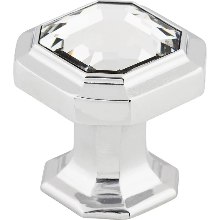 Knob Chareau Crystal Polished Chrome Zinc Alloy 1-1/8 Inch - Frankwebs
