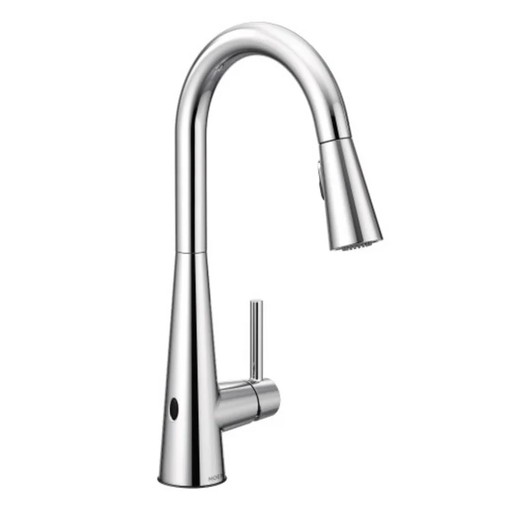 Sleek MotionSense Wave Single Handle High-Arc Pull-Down Kitchen Faucet - Frankwebs