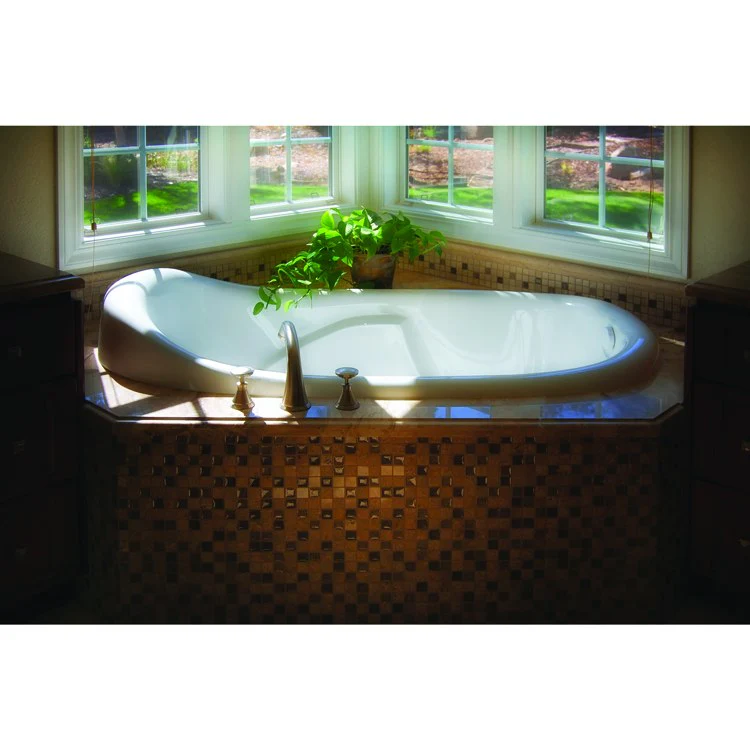 Soaking Tub Designer Collection Kimberly 72 x 40 Inch Drop-In Tub Only End Biscuit Acrylic - Frankwebs