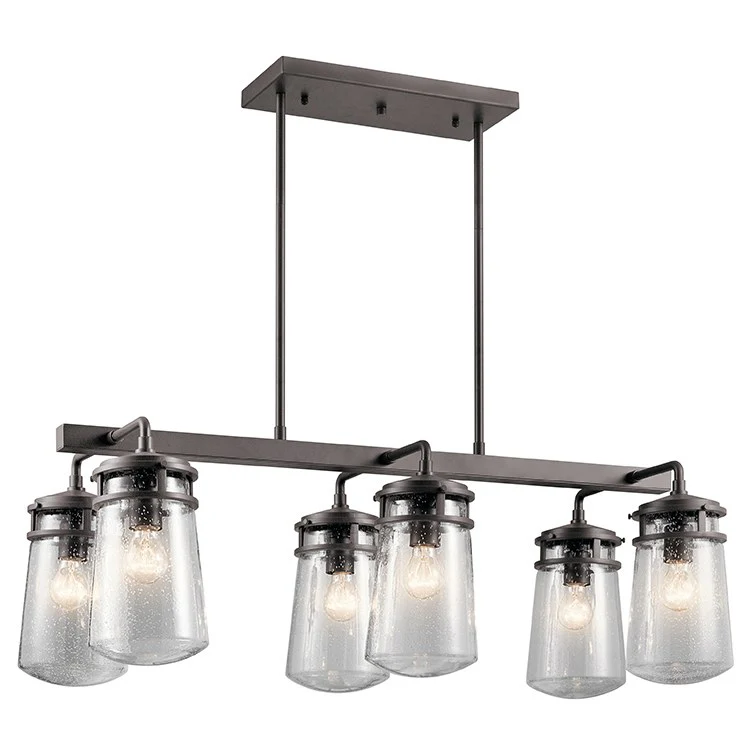 Lyndon Six-Light Outdoor Linear Chandelier - Frankwebs