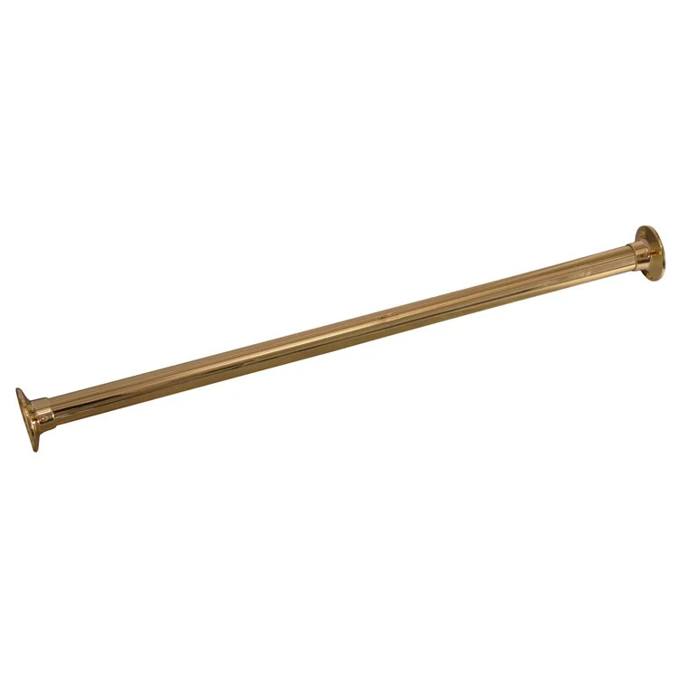 Shower Rod Straight with 310 Flanges Polished Nickel 60 Inch Brass - Frankwebs