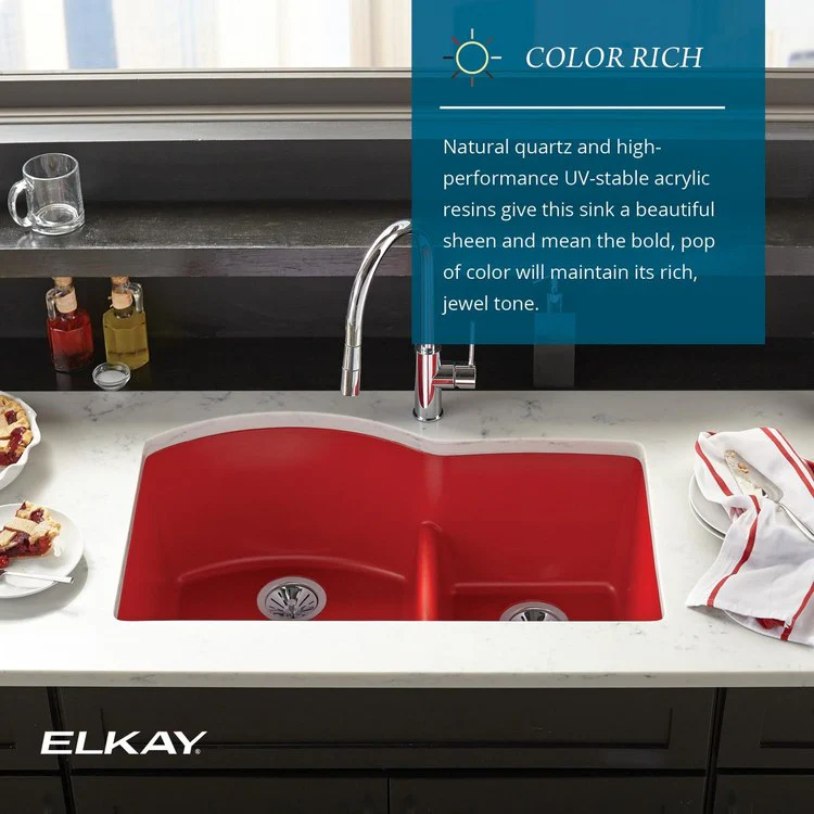 Kitchen Sink Quartz Luxe 36 x 21.5 Inch Single Bowl Perfect Drain Parchment Farmhouse - Frankwebs