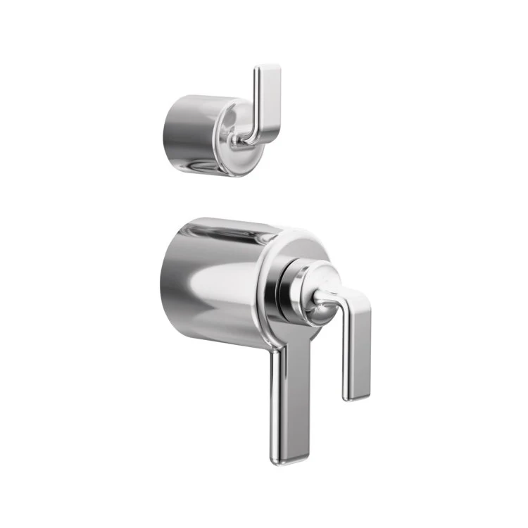 Handle Kit Allaria Zinc 2 Twist Lever Brilliance Black Onyx ADA for TempAssure Thermostatic Valve with Integrated Diverter Trim - Frankwebs