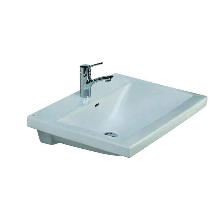 Lavatory Sink Mistral 650 Wall Hung 25-5/8 Inch Rectangle White - Frankwebs