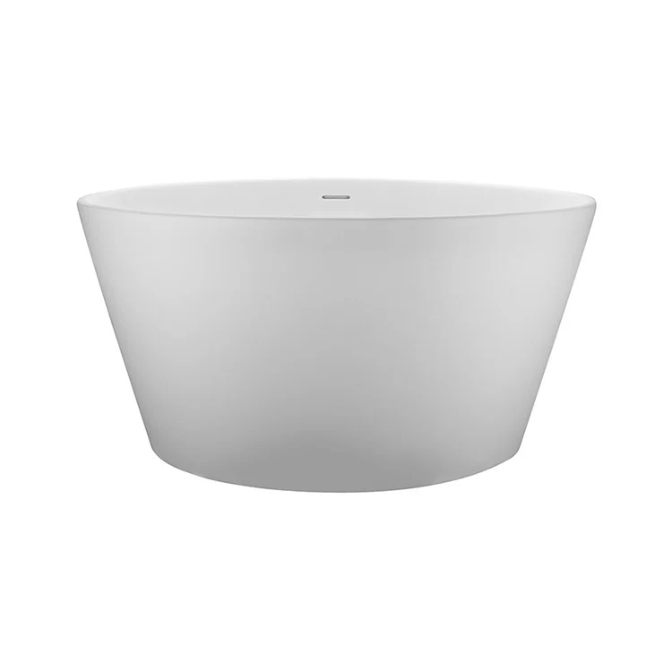 Air Tub Halo 52 x 52 Inch Freestanding Rolled Rim Center Biscuit Matte Round Sculpturestone 121 Gallons 26 Inch - Frankwebs