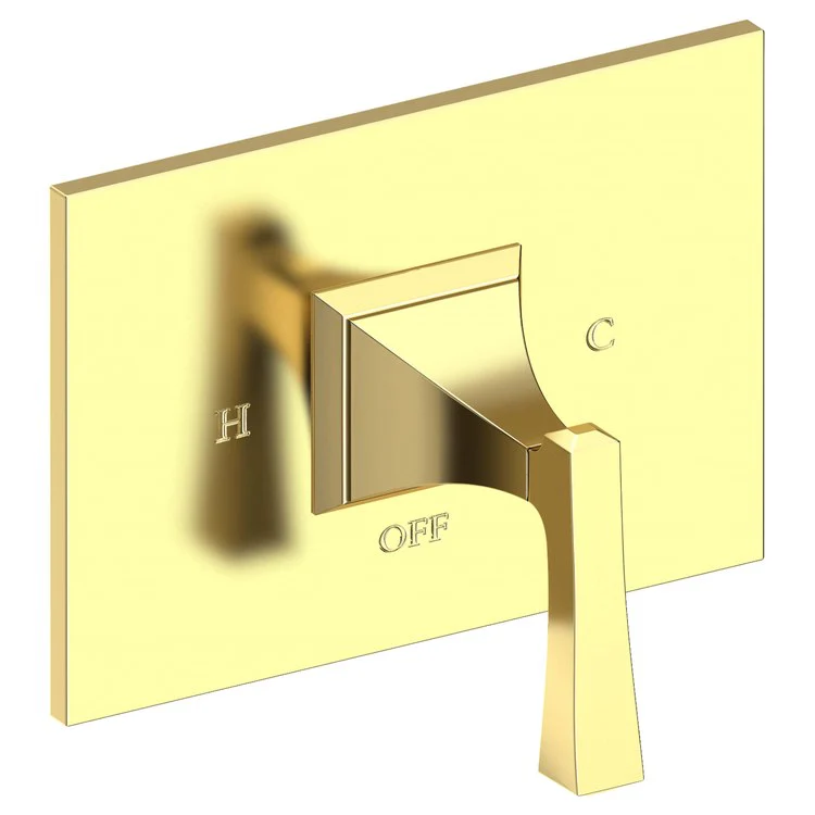 Pressure Balance Valve Trim Joffrey Rectangle 1 Lever Matte White ADA Depth 4-1/4 Inch - Frankwebs