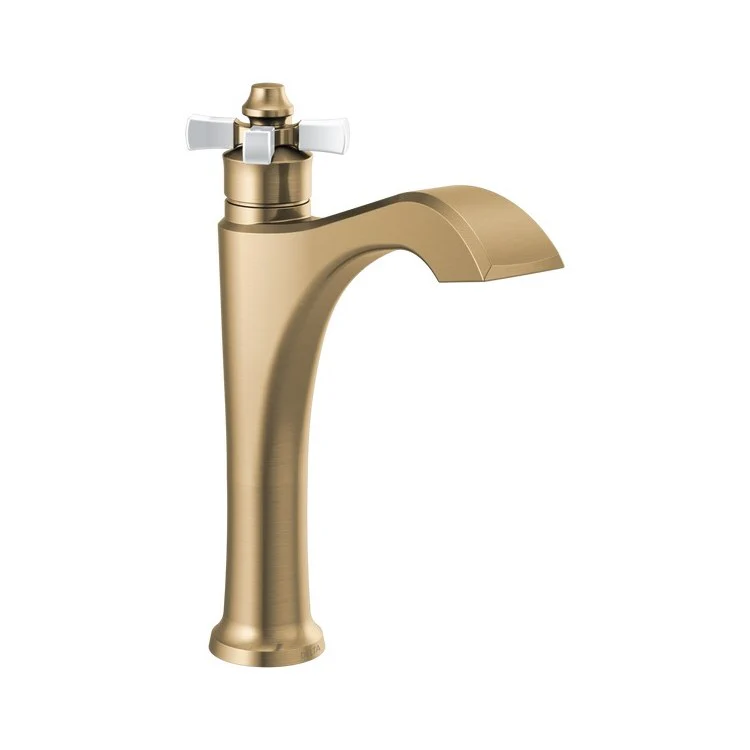 Lavatory Faucet Dorval Mid Height Vessel 1 Cross ADA WaterSense Brilliance Stainless 1.2 Gallons per Minute High Arc - Frankwebs