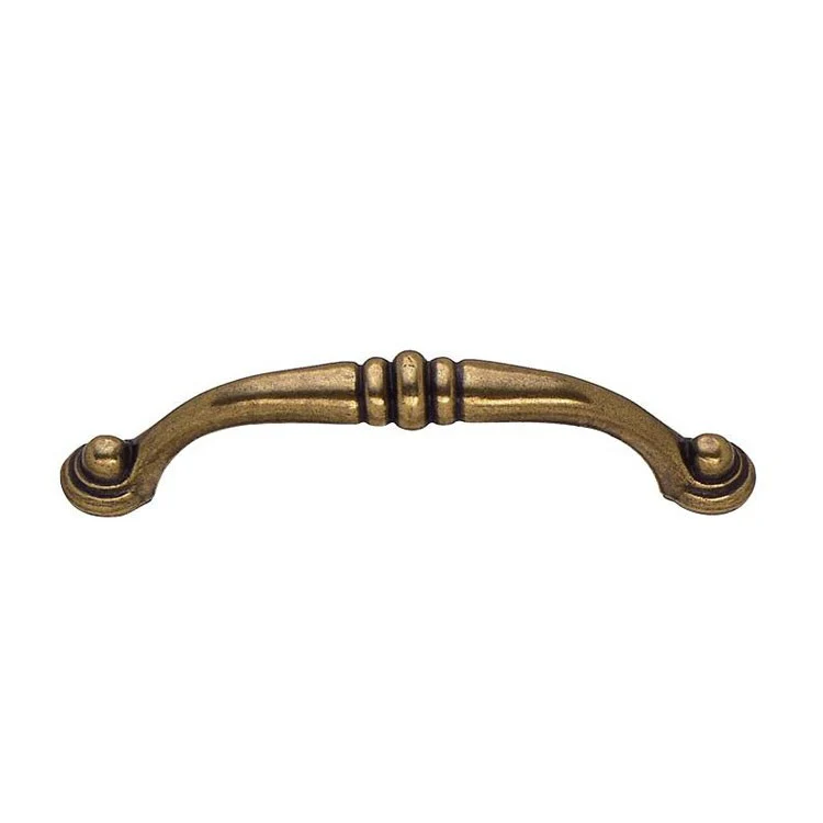 Pull Vintage Handle Antique Brass Zinc 3-7/8 Inch Center to Center 4-3/8 x 1/2 x 1-1/4 Inch - Frankwebs