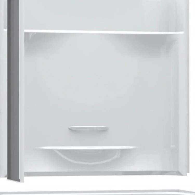 Shower Wall Back 59-7/8 x 10-1/8 x 60 Inch White AcrylX - Frankwebs